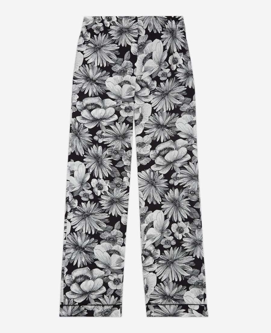floral silk pants