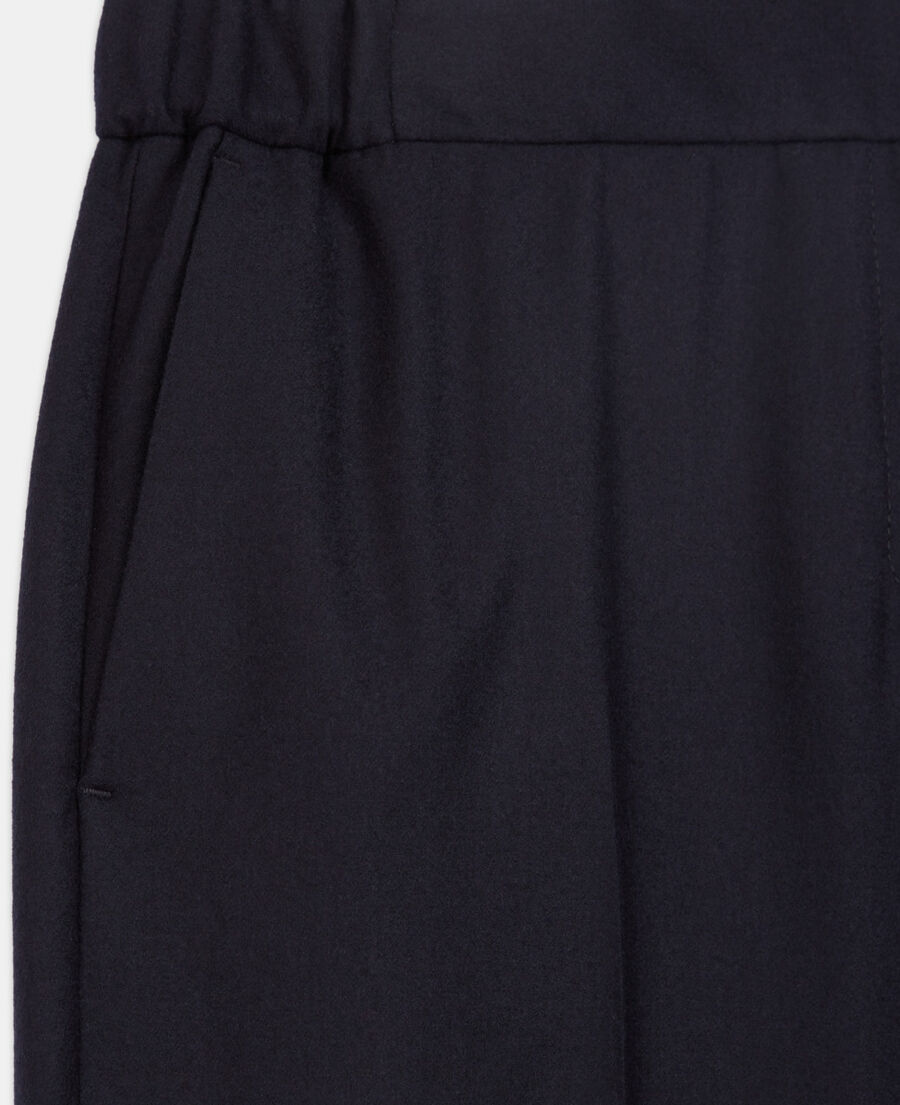 pantalon de costume en laine bleu