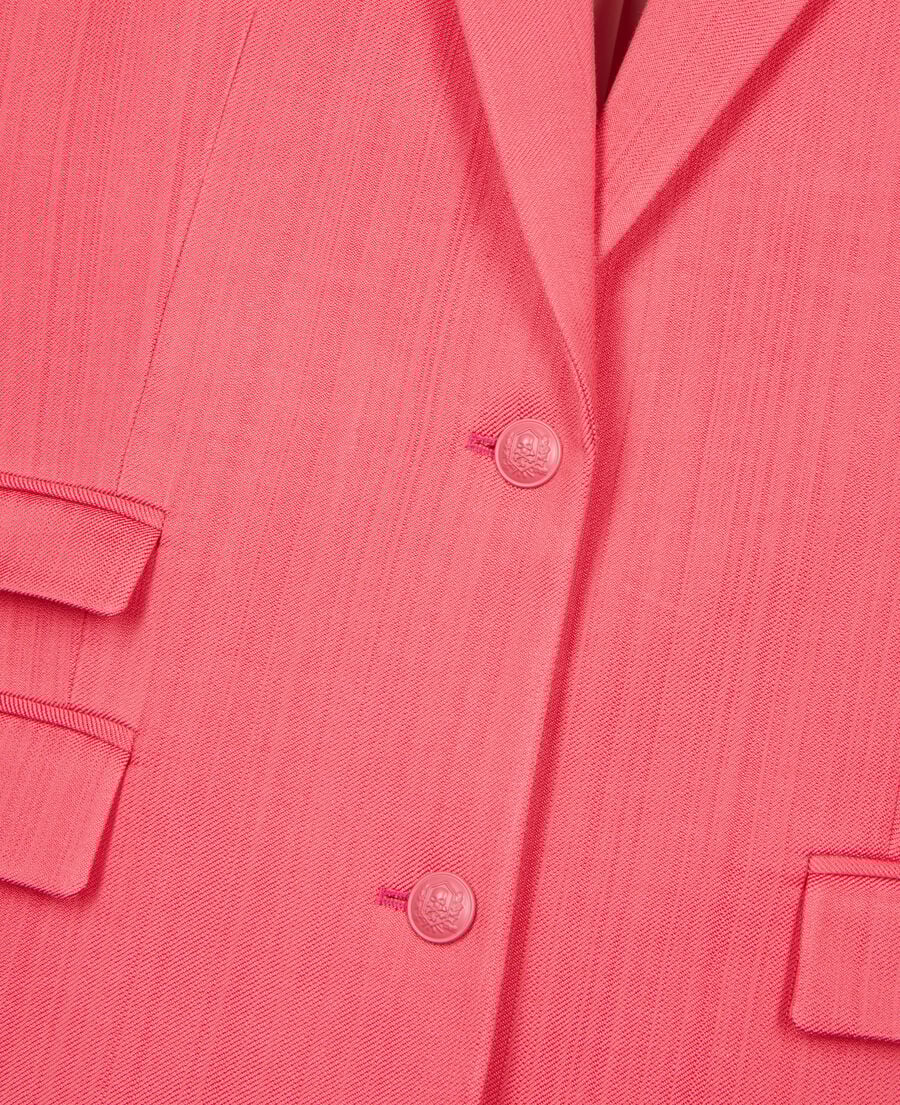 The Kooples WOMEN RETRO PINK fuchsia suit jacket