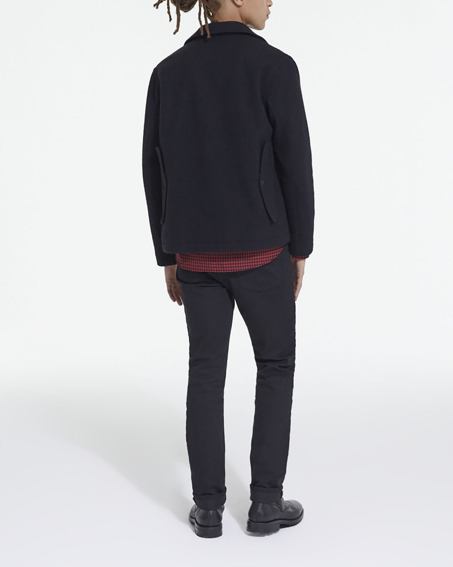 Black wool jacket, BLACK, hi-res image number null