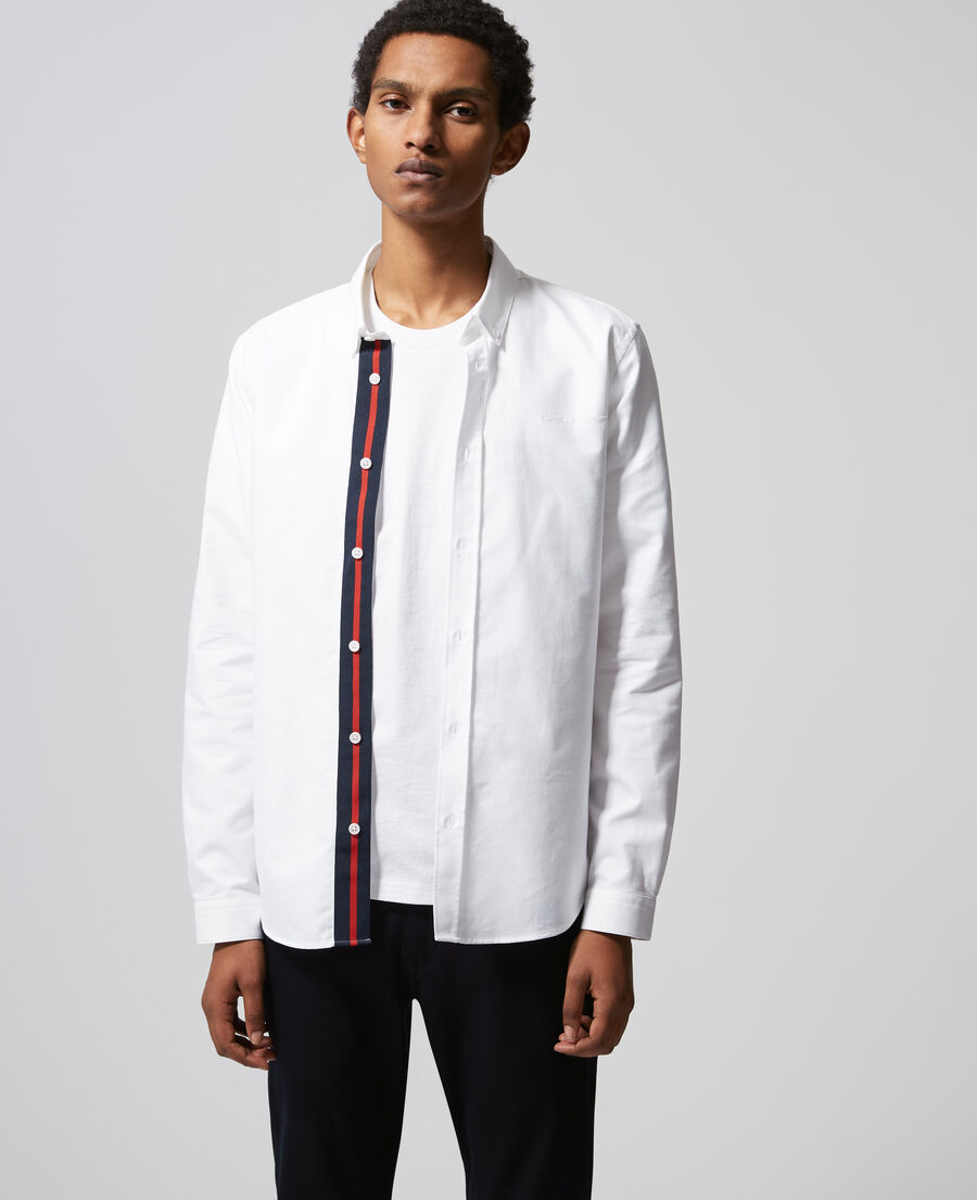 Slimfit white shirt with twotone stripe The Kooples