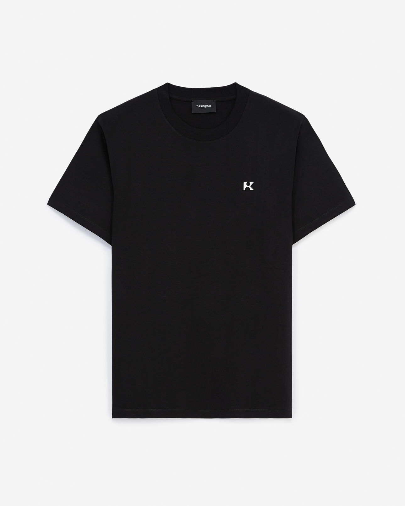 The Kooples HOMME BLACK t-shirt noir coton à imprimé éclipse dos