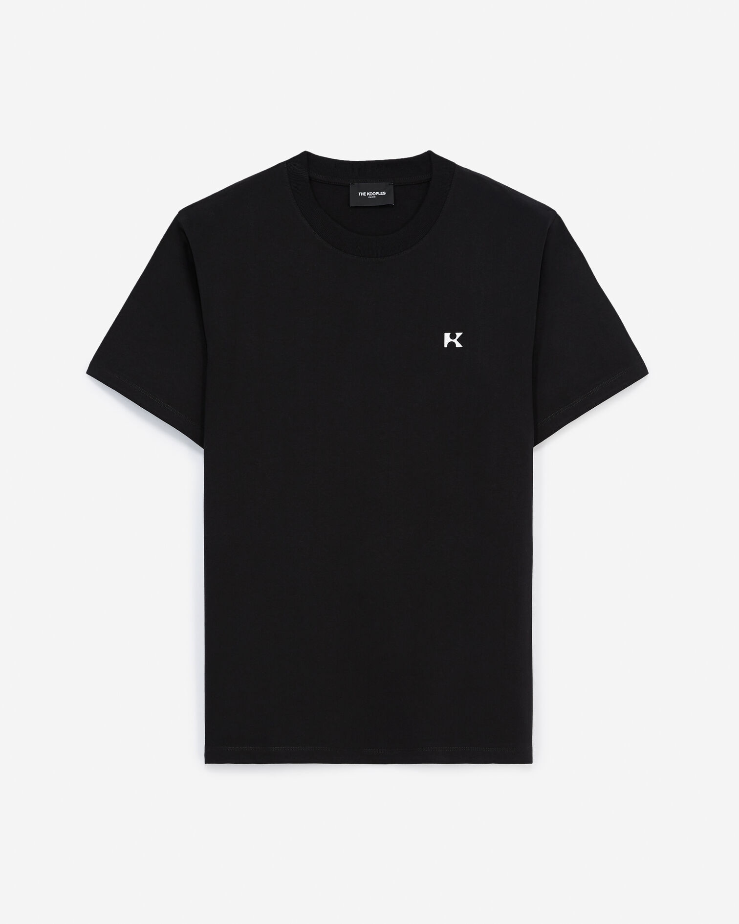 T-shirt noir coton à imprimé éclipse dos, BLACK, hi-res image number null