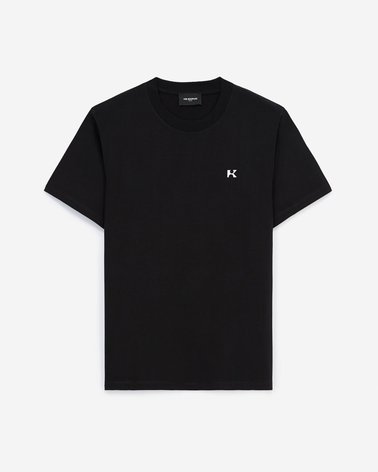 The Kooples HOMME BLACK t-shirt noir coton à imprimé éclipse dos