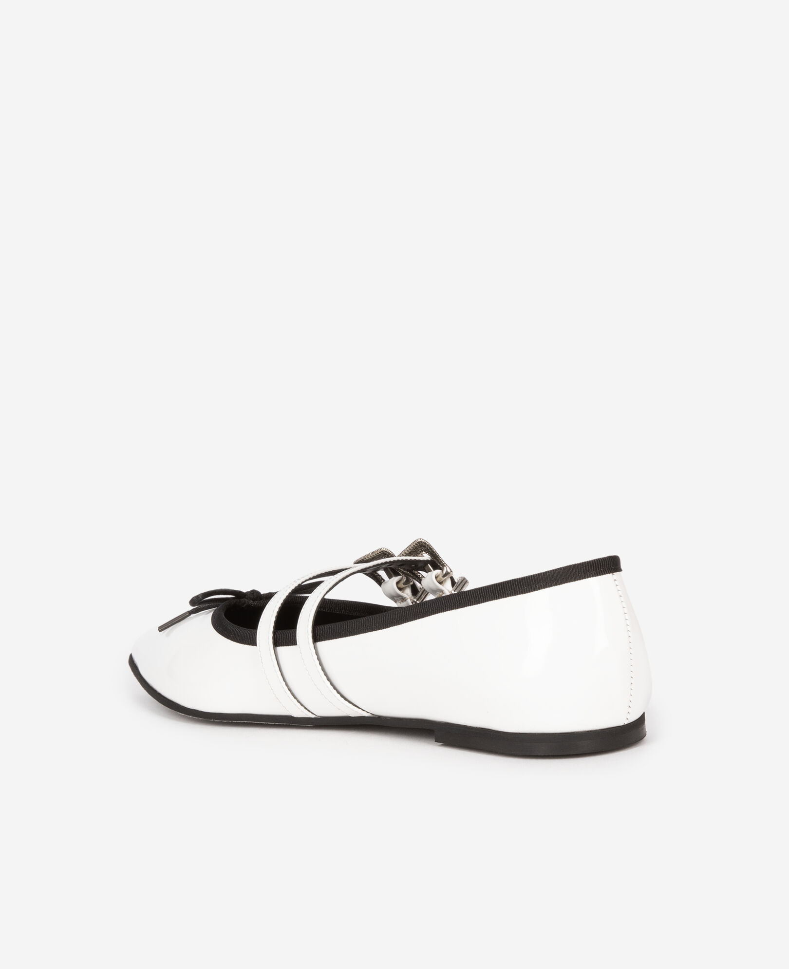 The Kooples WOMEN WHITE white leather flat ballerinas
