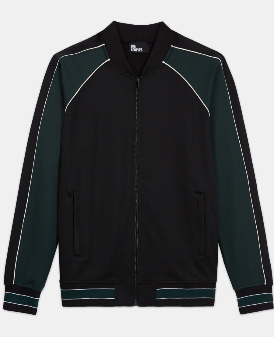 two-tone zipped sweatshirt