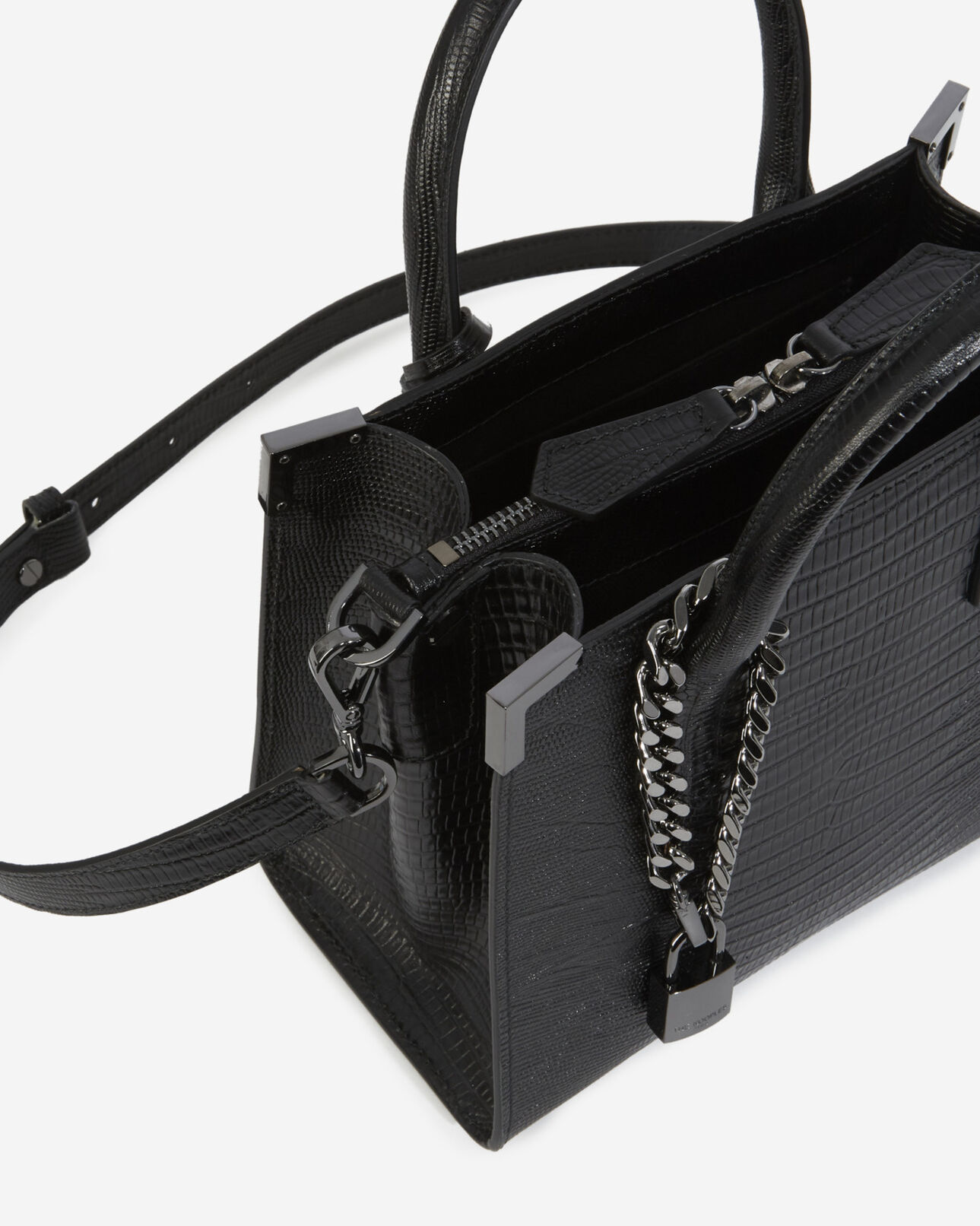 The Kooples FEMME BLACK sac ming medium en cuir noir