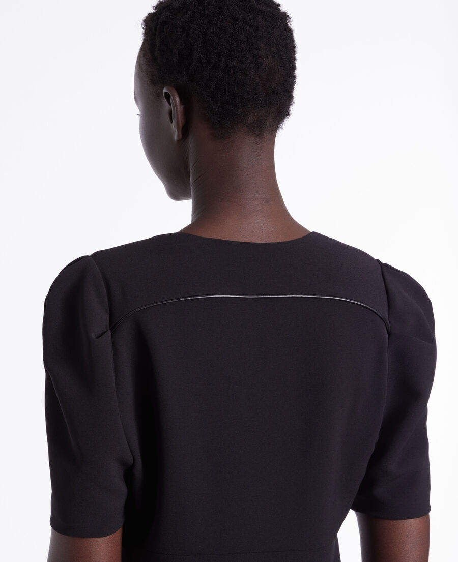 short black crepe dress