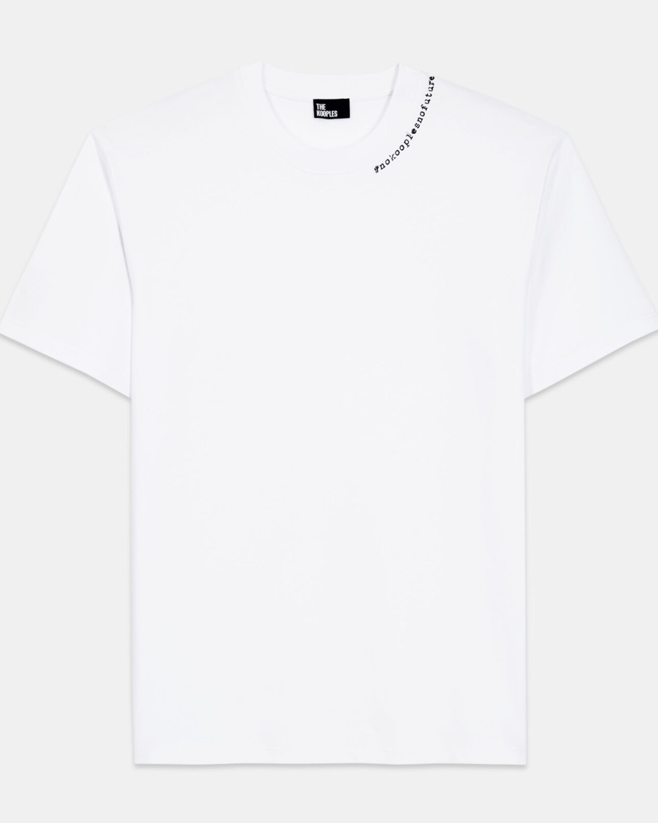 The Kooples HOMBRE SNOW WHITE camiseta logotipo #nokooplesnofuture blanca