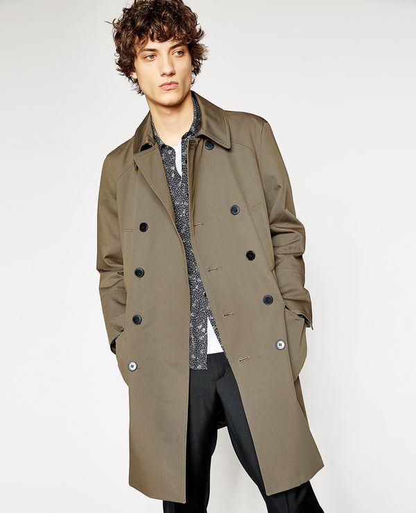 Zara men trench sale