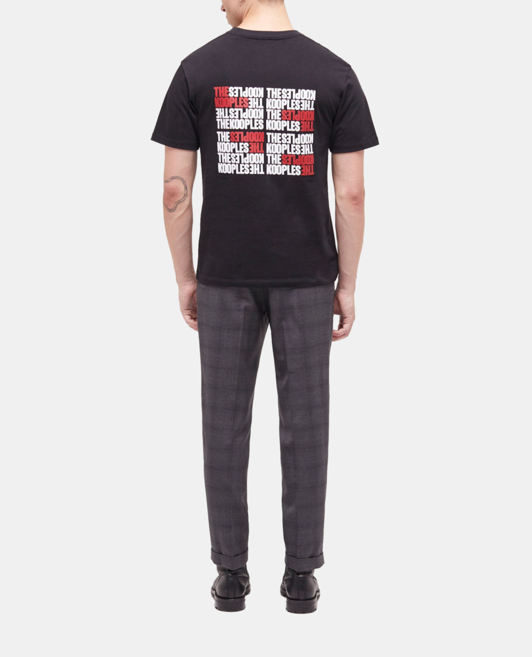 The Kooples black logo T-shirt, BLACK, hi-res image number null
