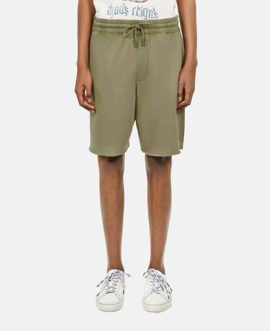 The Kooples HOMME KAKI GREY short en coton vert clair