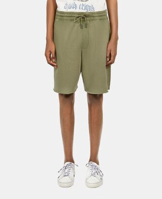 The Kooples HOMME KAKI GREY short en coton vert clair