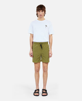 The Kooples H KAKI monogram khaki swim shorts