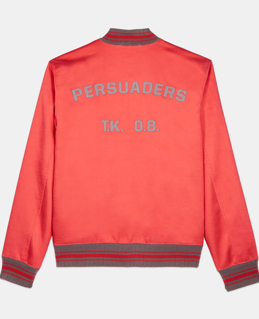 The Kooples H RUBIS red satin jacket with patches