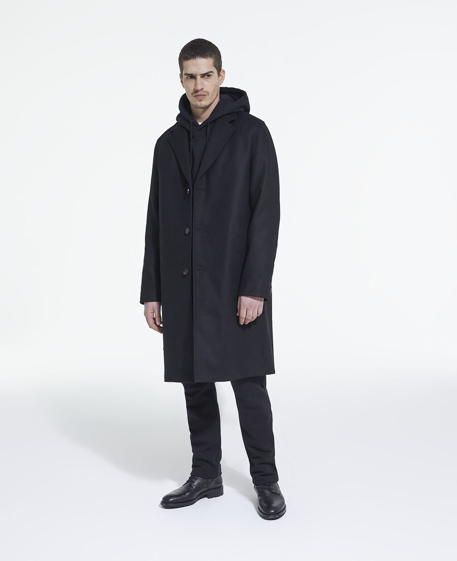 Abrigo lana negro | Kooples