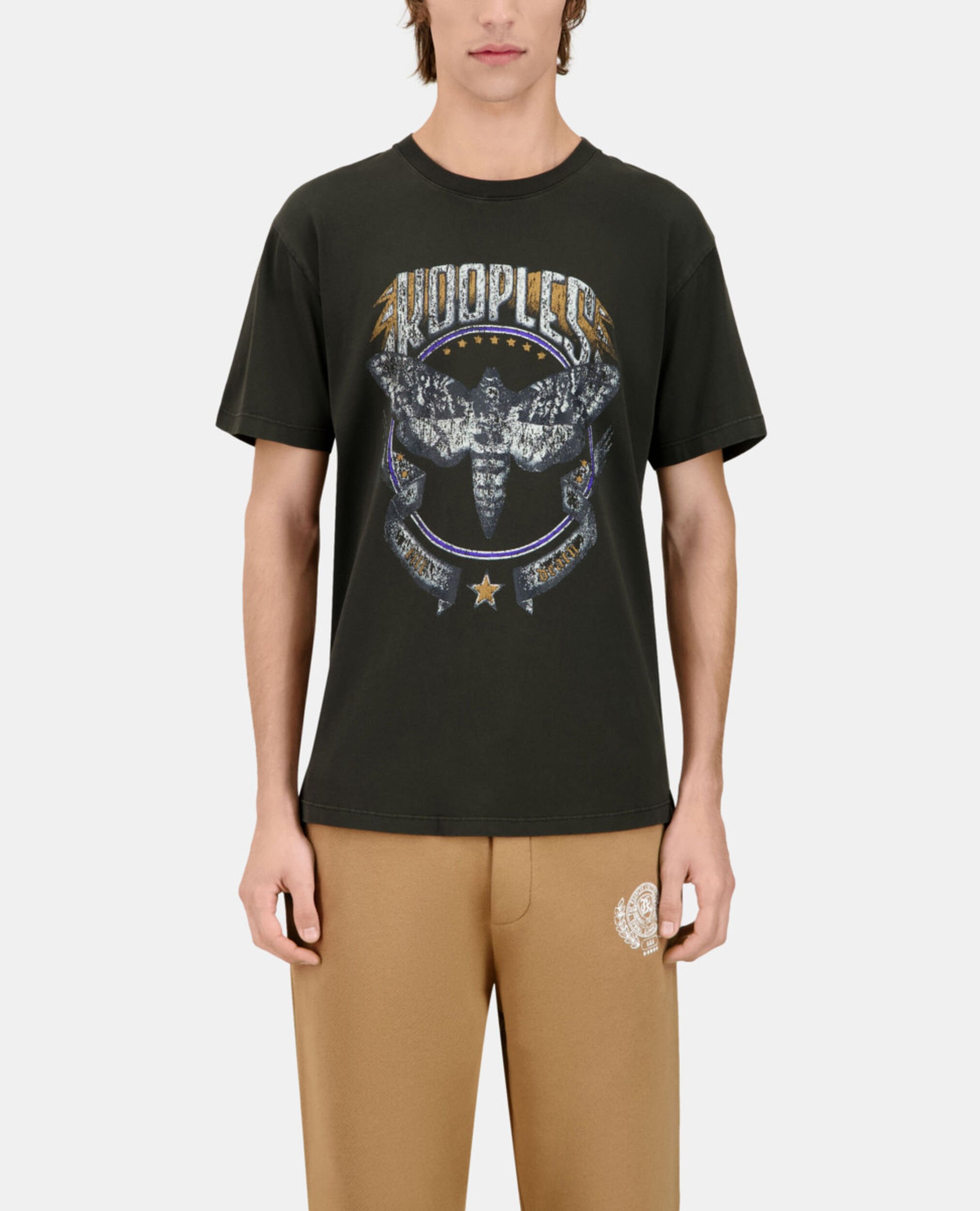 T-shirt avec sérigraphie vert, DARK GREEN, hi-res image number null