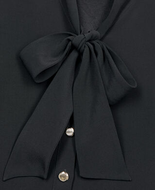 The Kooples F BLACK short black dress with pleating