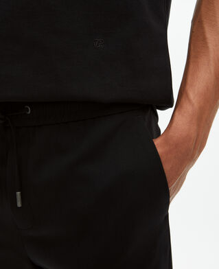 The Kooples MEN BLACK unisex plain black straight t-shirt