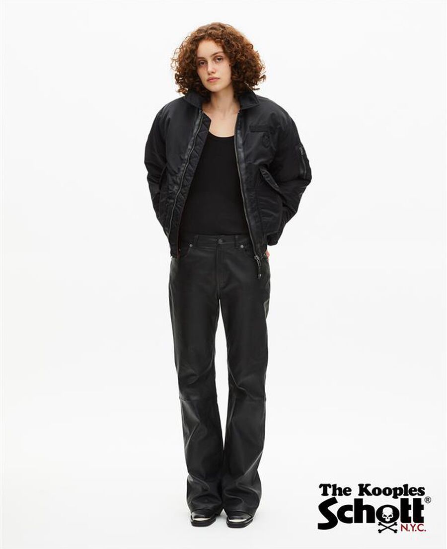 The Kooples WOMEN BLACK the kooples x schott nyc black bomber jacket