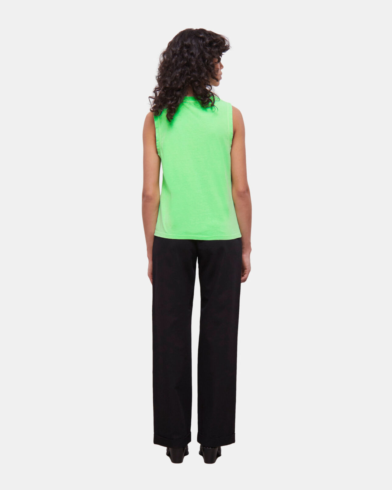 The Kooples FEMME VERT FLUO t-shirt femme vert fluo avec logo