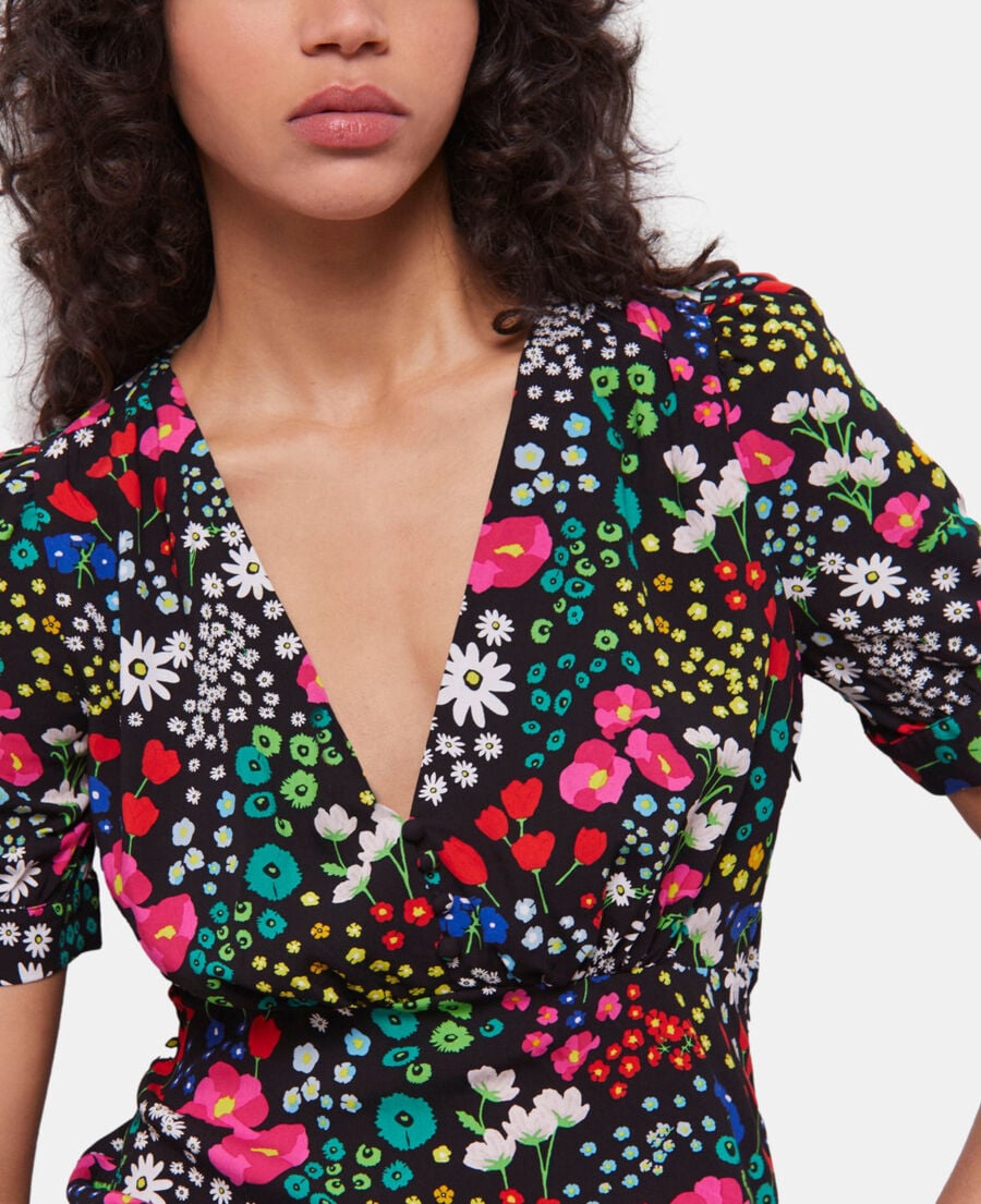 The Kooples WOMEN MULTICOLOR printed top with buttoning