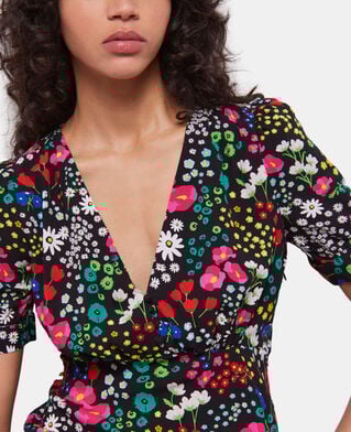 The Kooples WOMEN MULTICOLOR printed top with buttoning