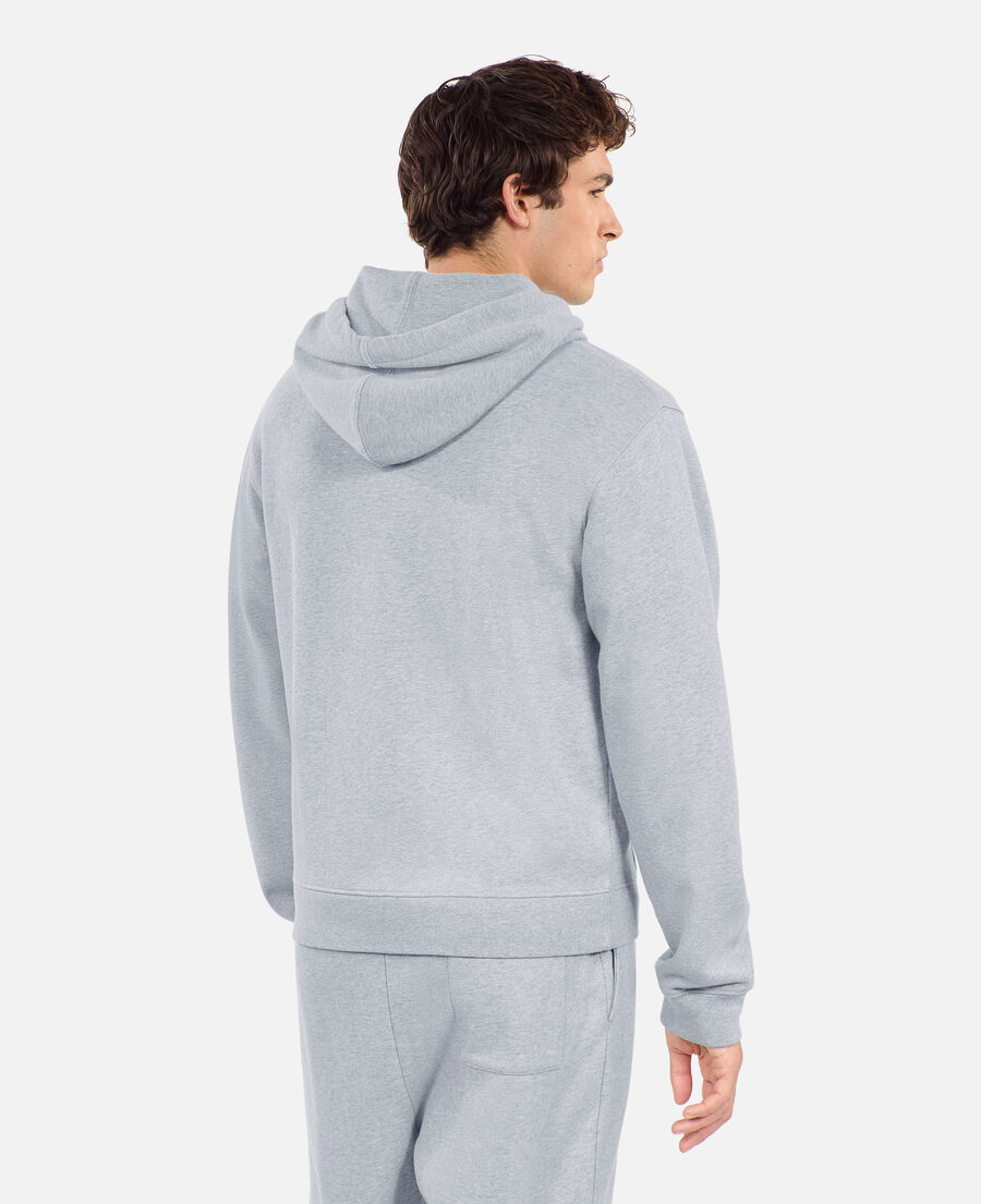 The Kooples MEN GREY MELANGE grey blazon hoodie