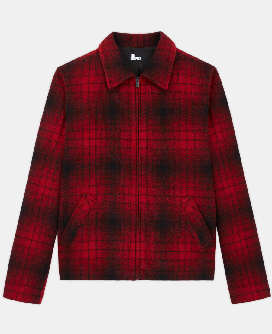 karierte wolljacke