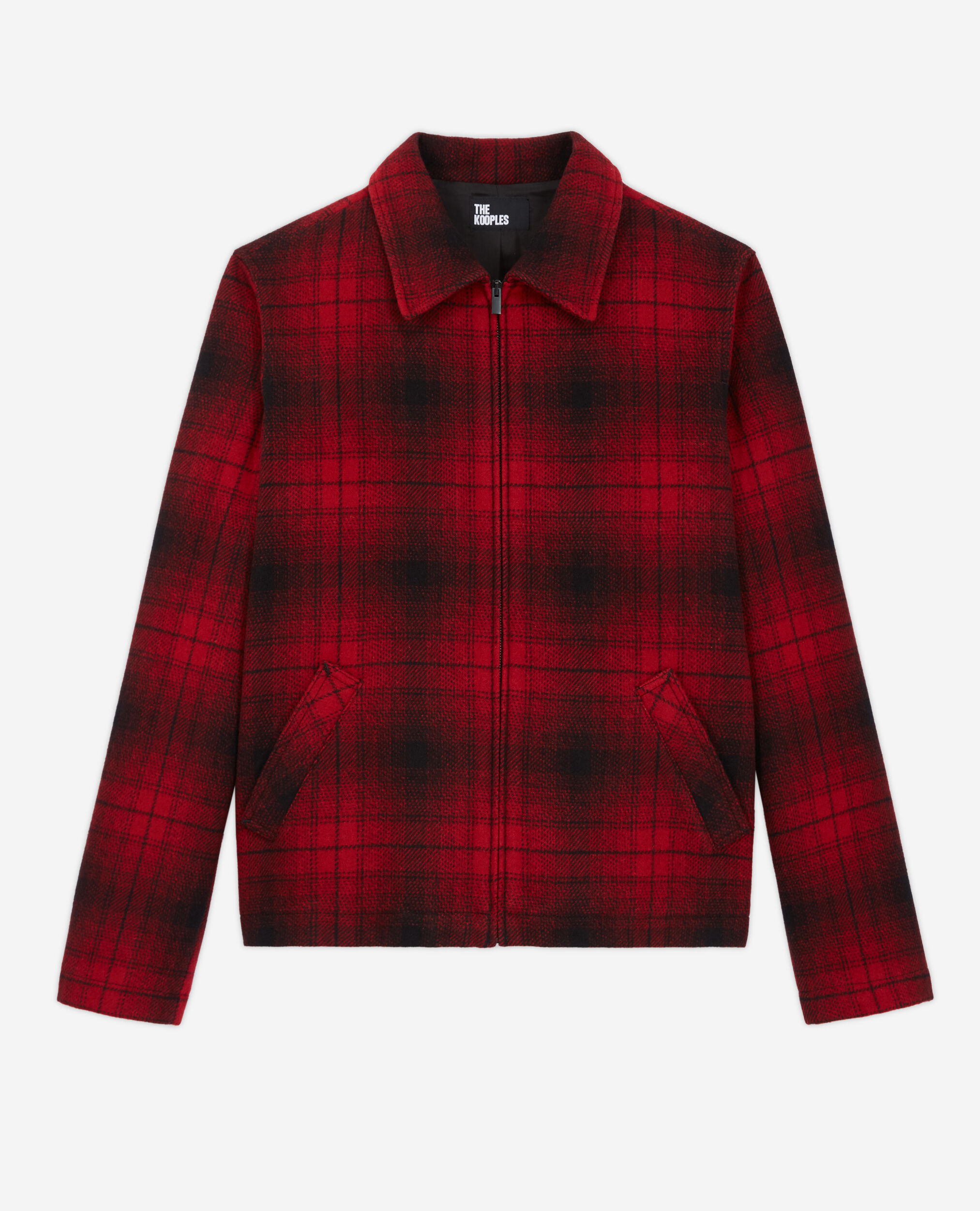 Blouson en laine à carreaux, RED / BLACK, hi-res image number null