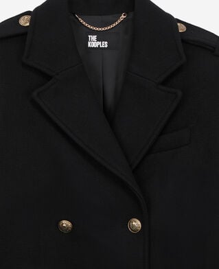 The Kooples F BLACK black wool-blend pea coat