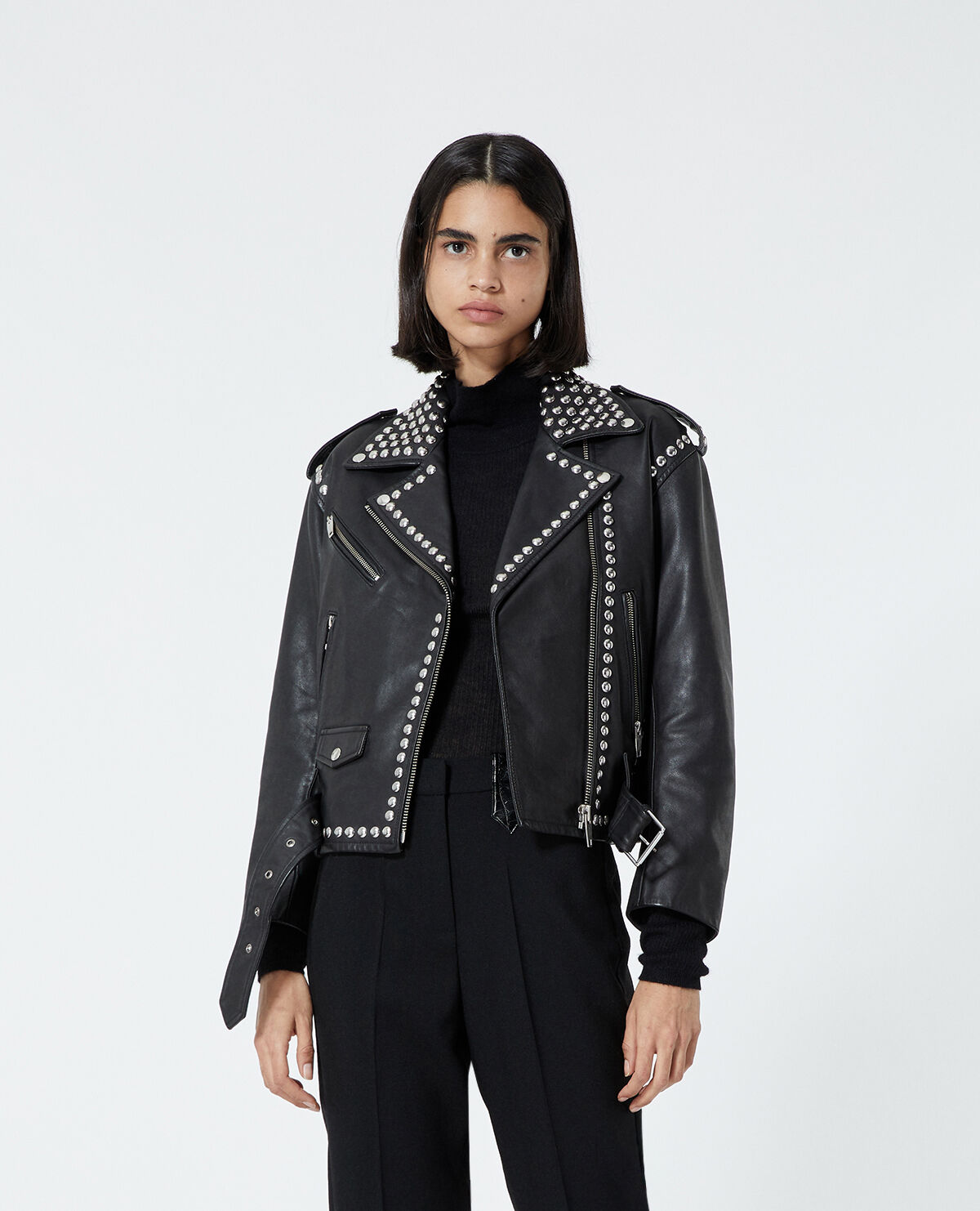 Veste cuir shop the kooples