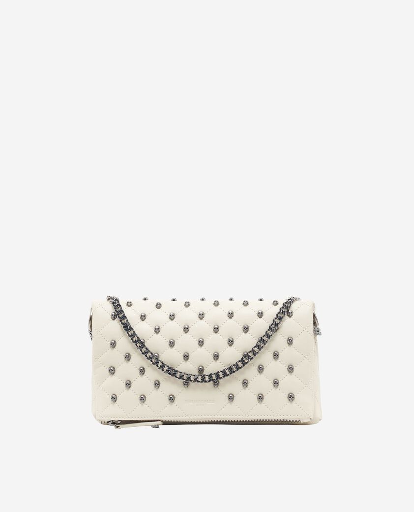 The Kooples FEMME CREAM pochette h&eacute;ritage small en cuir &eacute;crue