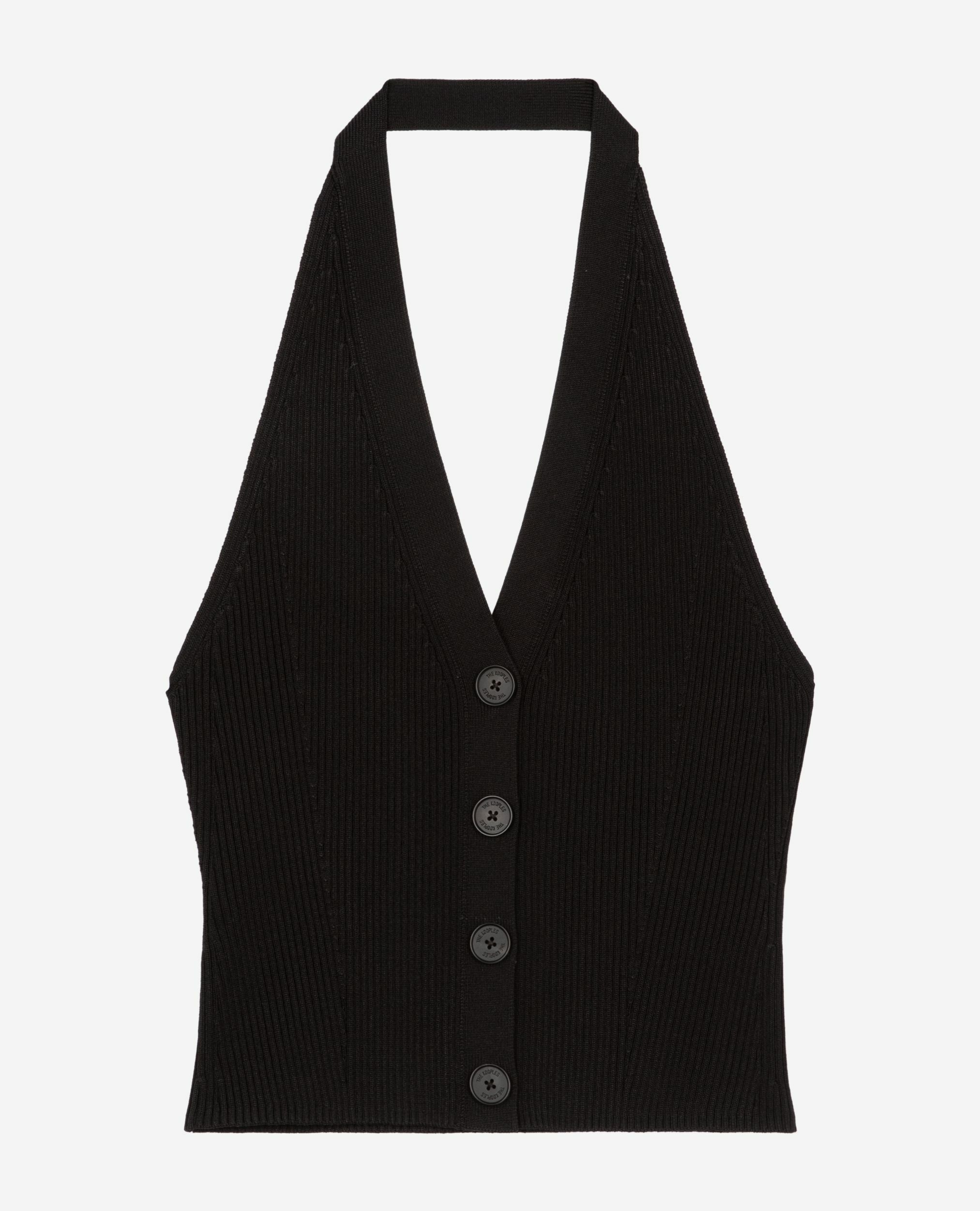Black mesh top, BLACK, hi-res image number null