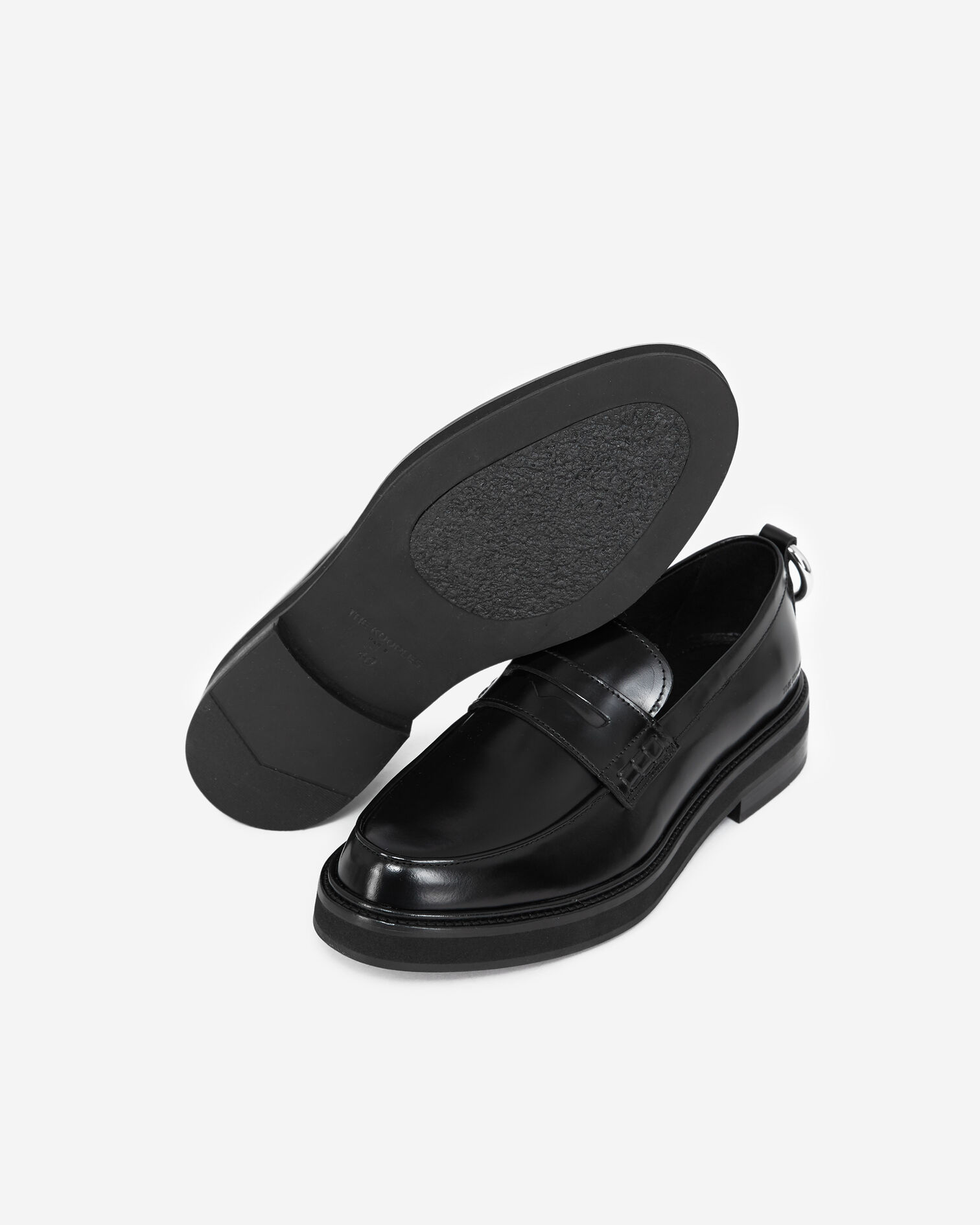 Mokassins schwarz Glacé-Leder dick, BLACK, hi-res image number null