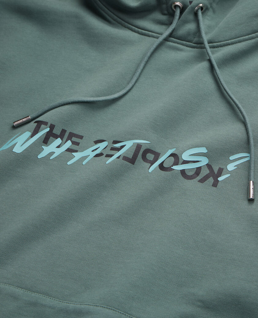 The Kooples HERREN FOREST grünes kapuzensweatshirt „what is“