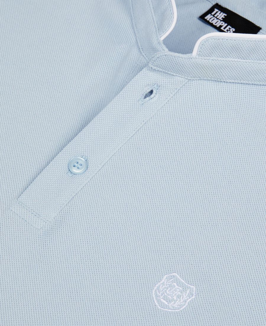 The Kooples HERREN LAVENDER hellblaues poloshirt aus piqué-baumwolle
