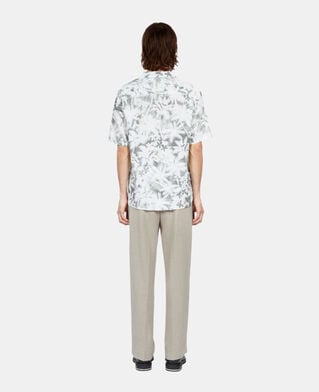 The Kooples H WHITE - KAKI short-sleeved printed shirt