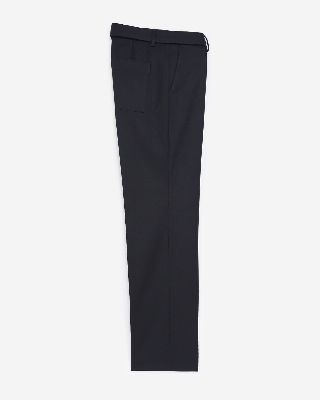 The Kooples HOMME NAVY pantalon droit laine bleu marine à plis
