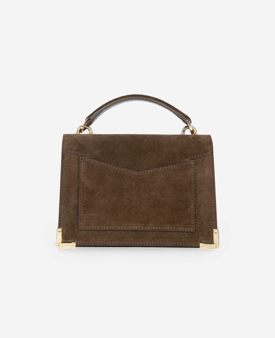 The Kooples DAMEN CHOCOLATE emily small tasche aus braunem wildleder