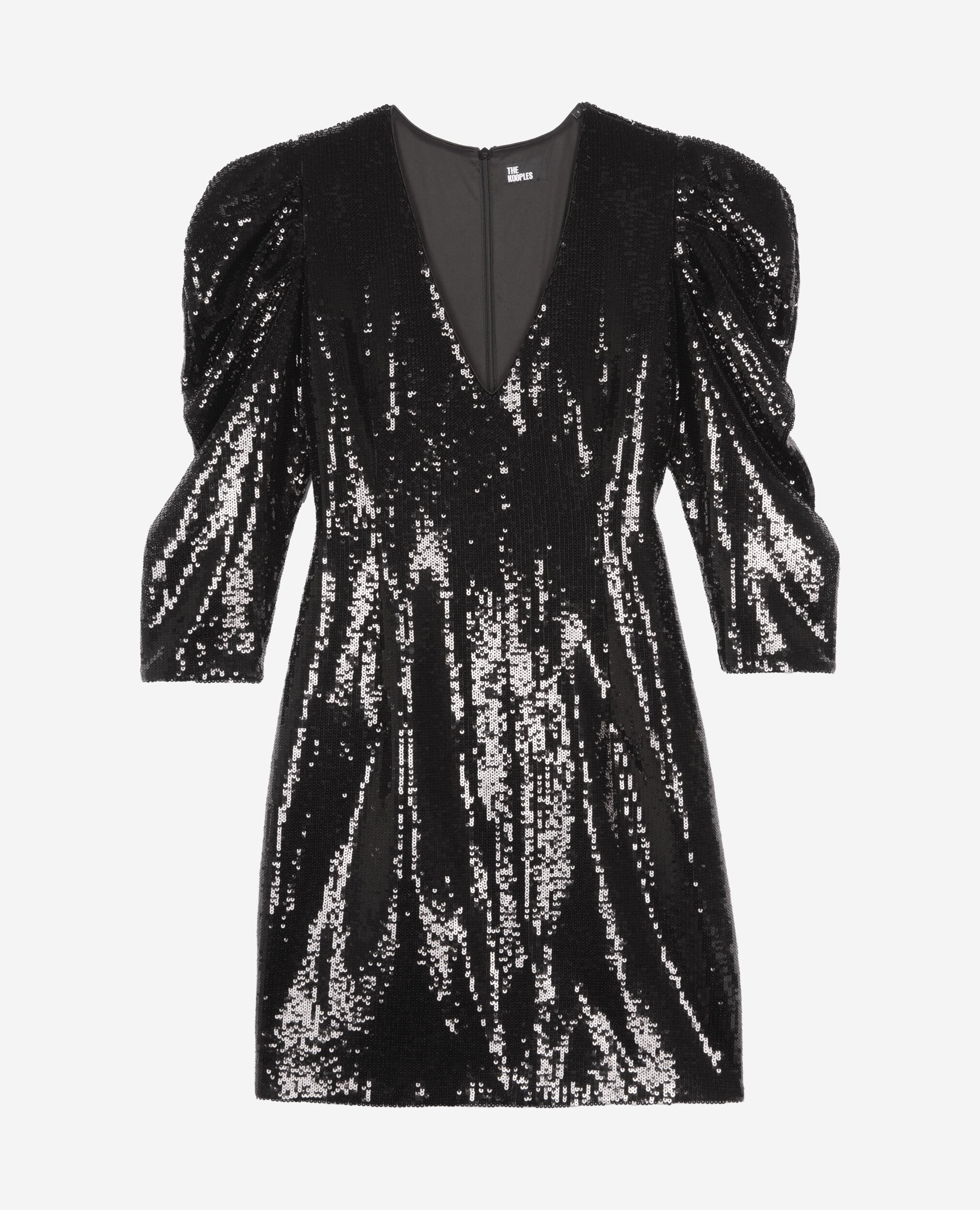 Robe courte à sequins noire, BLACK STONE, hi-res image number null