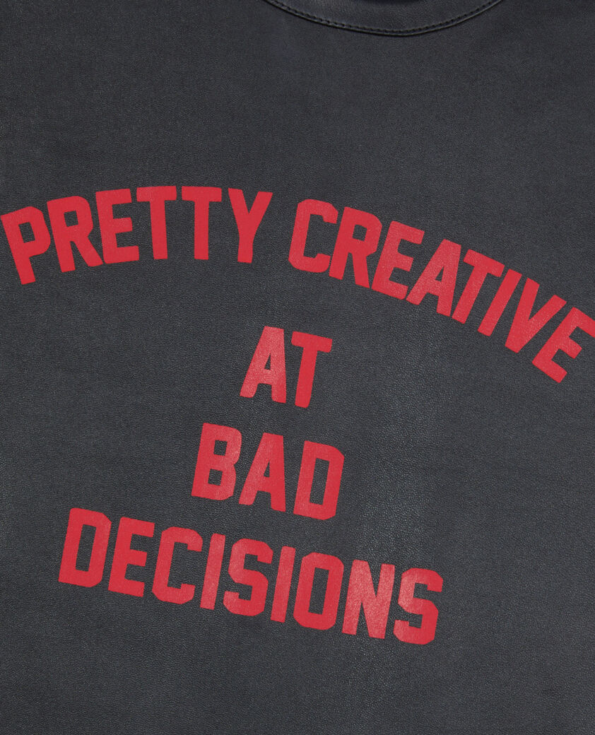 The Kooples DAMEN BLACK schwarzes t-shirt &bdquo;pretty creative&ldquo;