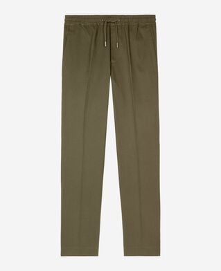 The Kooples HERREN KAKI gerade hose aus khakifarbener baumwolle