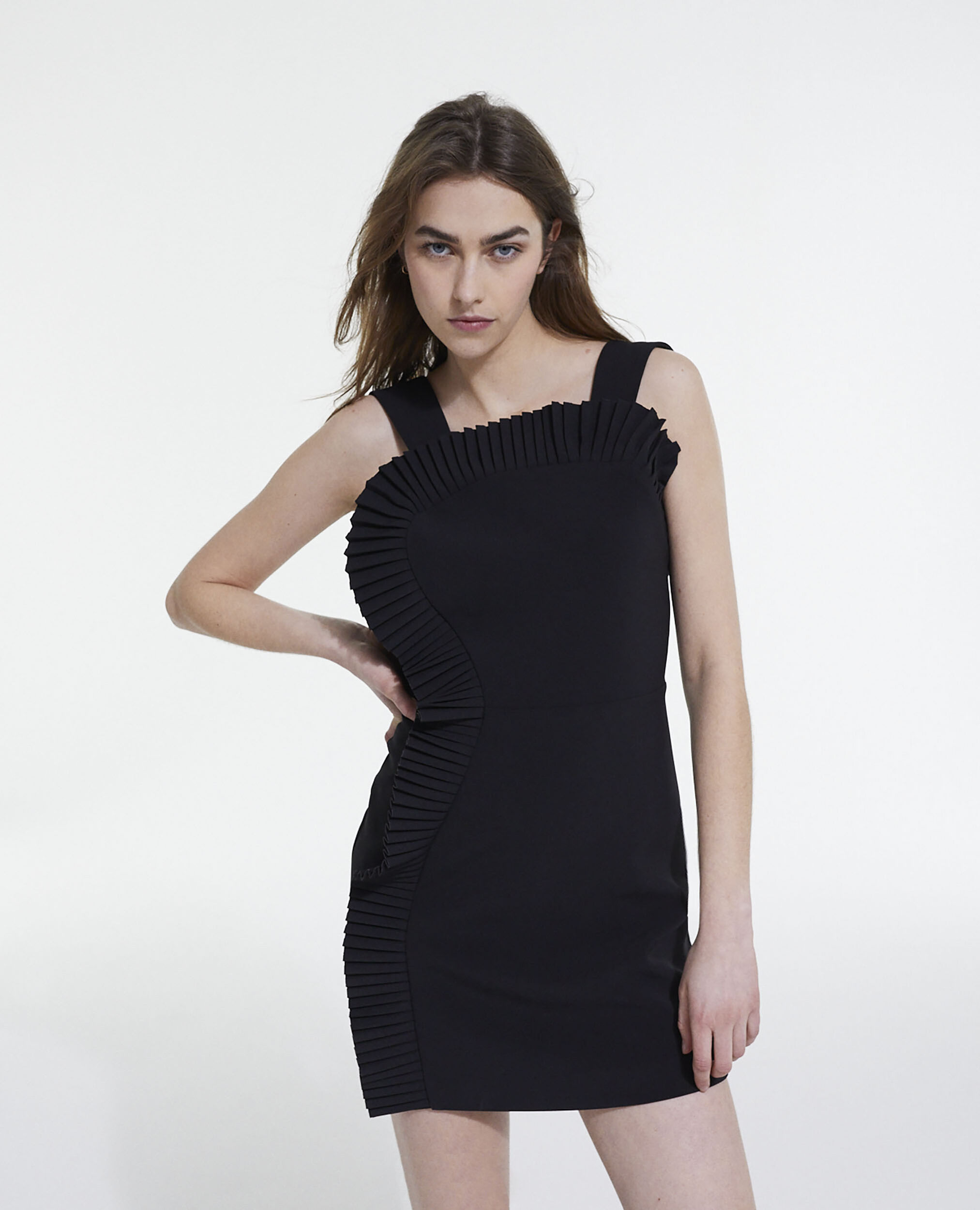 Short black dress, BLACK, hi-res image number null