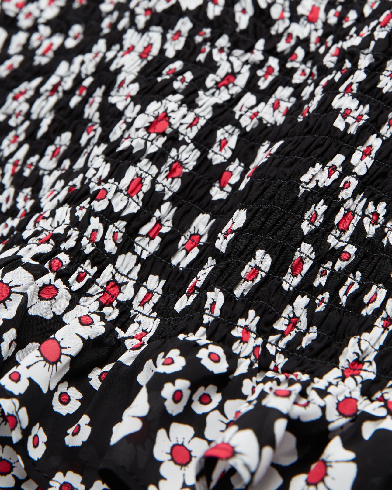 The Kooples WOMEN BLACK / PINK short black floral skirt