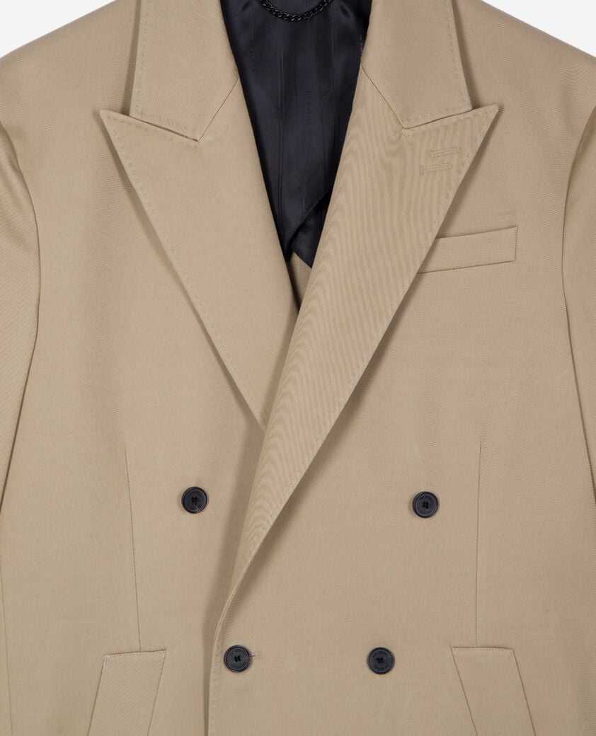 The Kooples HOMME SAND veste longue crois&eacute;e beige