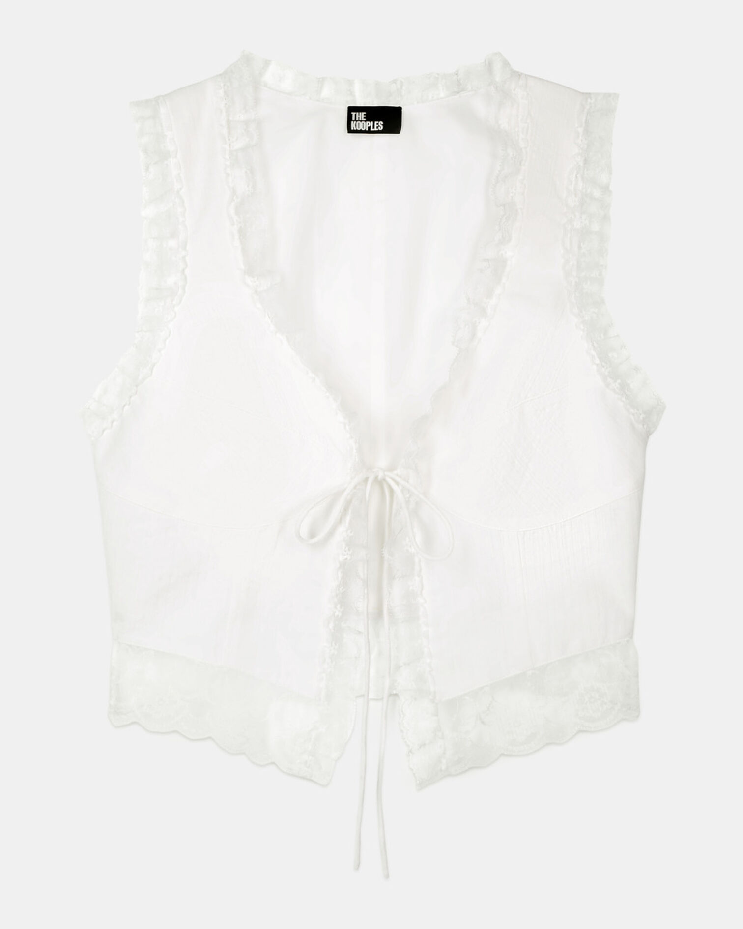 Top sans manches avec dentelle écru, ECRU, hi-res image number null