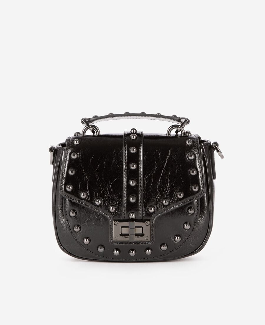 The Kooples FEMME BLACK sac emily arrondi à studs noir