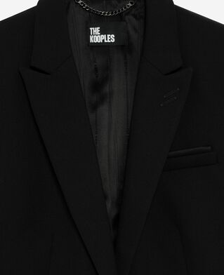 The Kooples WOMEN BLACK short asymmetrical black jacket