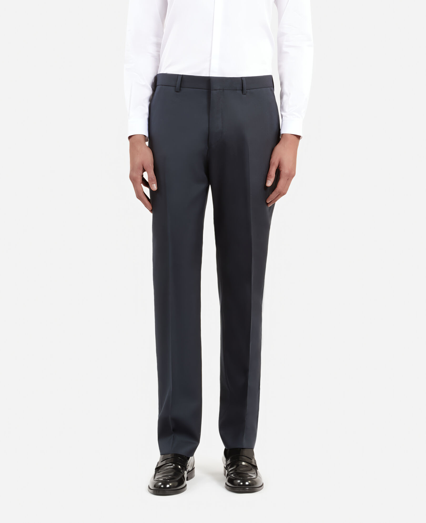 The Kooples MEN BLUE PETROL straight-cut blue suit pants